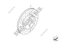 Front wheel brake disc perforated for MINI One 2009