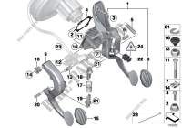 Pedal assy w over centre helper spring for MINI Cooper D 2.0 2010