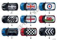Roof decals for MINI One 2009