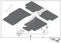 Floor mats velours for MINI Cooper D 2.0 2010