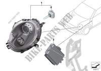 Retrofit kit, 25 W xenon headlight for MINI One 2009
